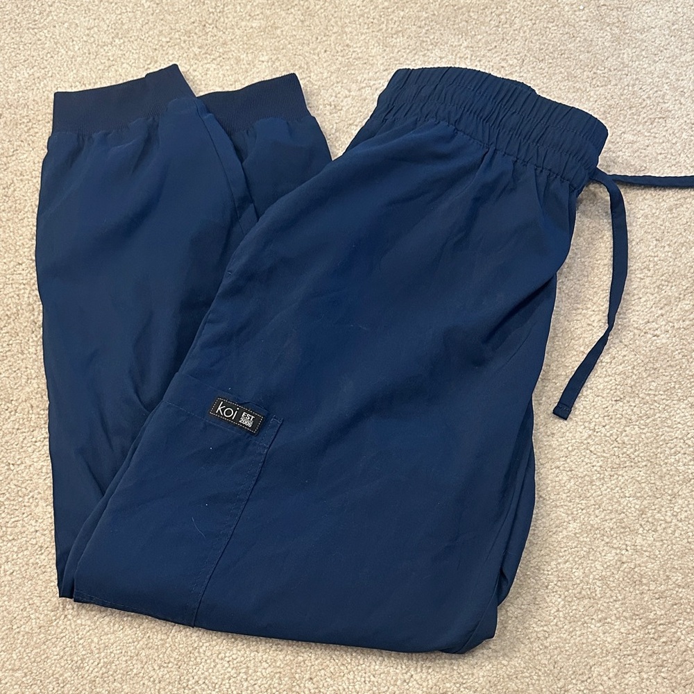 koi Navy Blue Scrub Jogger Pants